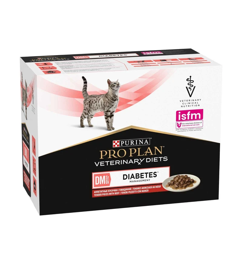 PURINA VETERINARY DIET GATTO DM DIABETES MANAGEMENT AL MANZO DA 85 GR IN BUSTINA