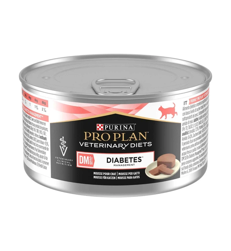 PURINA VETERINARY DIET GATTO DM DIABETES MANAGEMENT IN MOUSSE DA 195 GR IN LATTINA