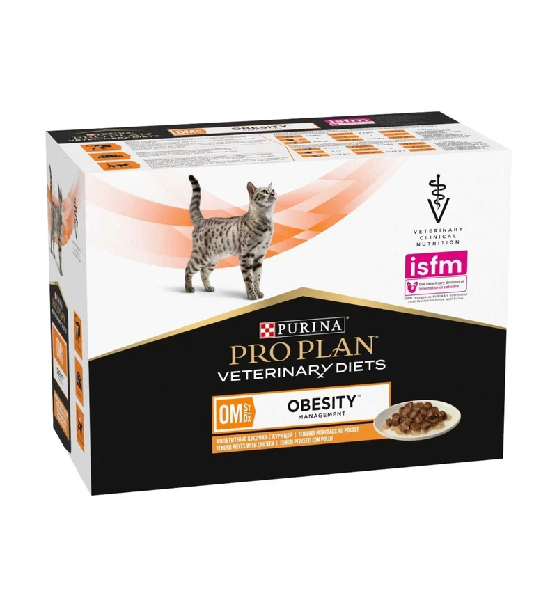 PURINA VETERINARY DIET GATTO OBESITY MANAGEMENT AL POLLO DA 85 GR IN BUSTINA