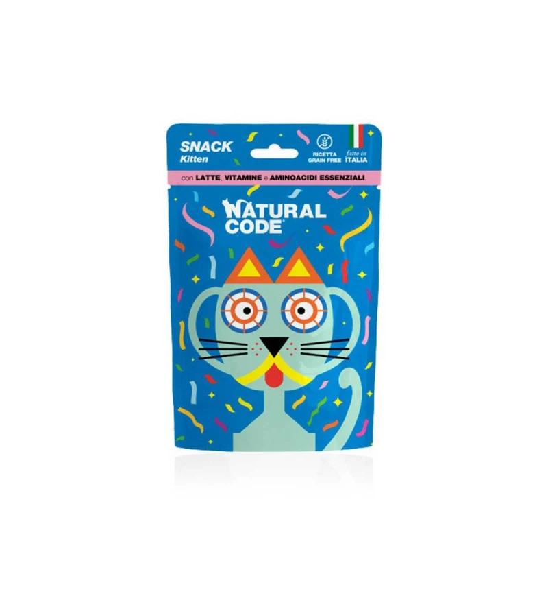 NATURAL CODE GATTO SNACK SKITTEN AL LATTE DA 60 GR IN BUSTA