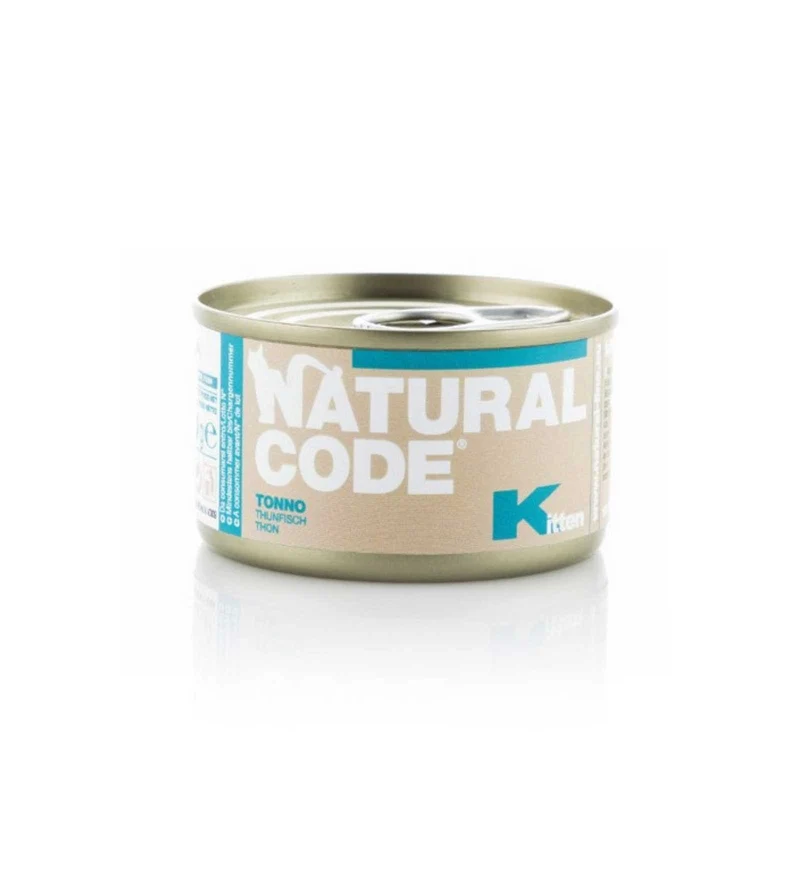 NATURAL CODE GATTO KITTEN TONNO DA 85 GR IN LATTINA