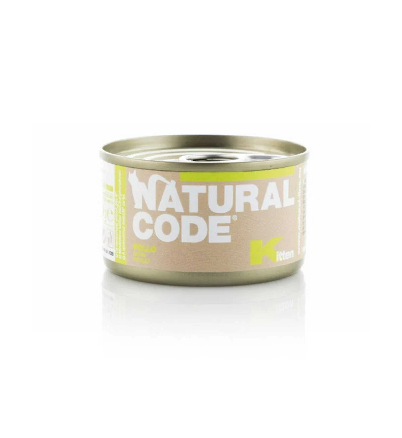 NATURAL CODE GATTO KITTEN POLLO DA 85 GR IN LATTINA