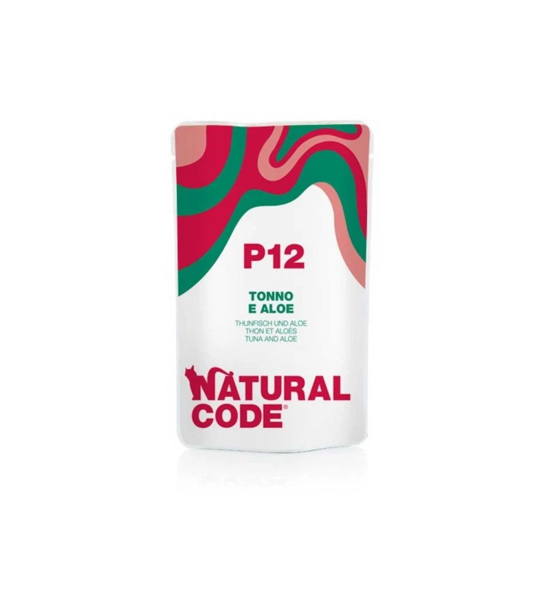 NATURAL CODE GATTO P12 TONNO E ALOE IN GELATINA DA 70 GR IN BUSTA