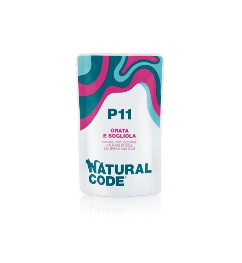 NATURAL CODE GATTO P11 ORATA E SOGLIOLA IN GELATINA DA 70 GR IN BUSTA