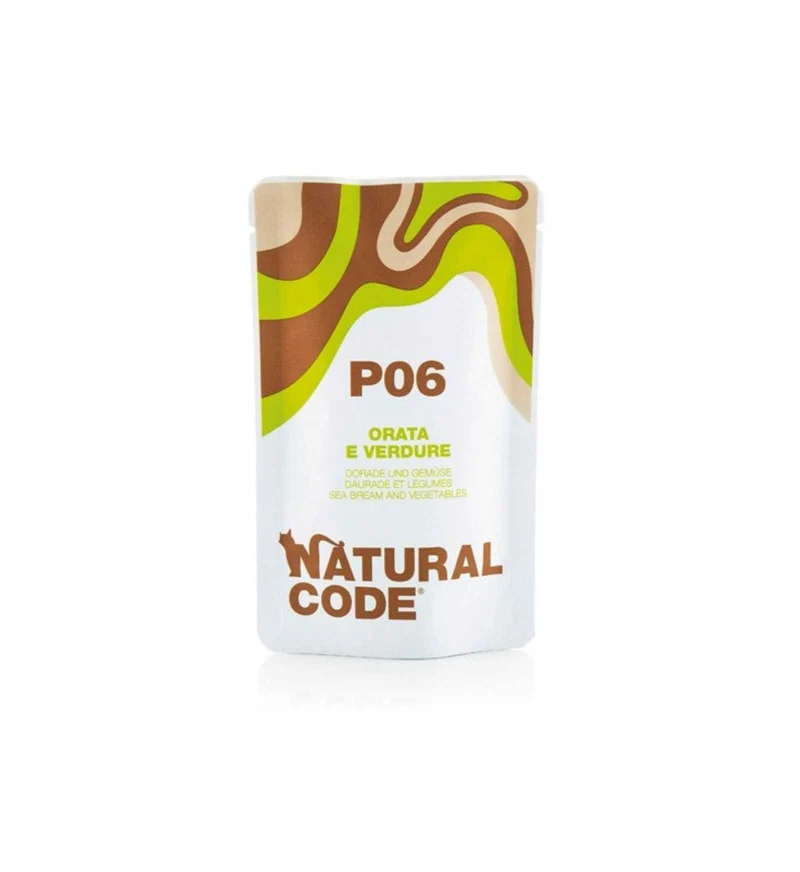 NATURAL CODE GATTO P06 ORATA E VERDURE IN GELATINA DA 70 GR IN BUSTA