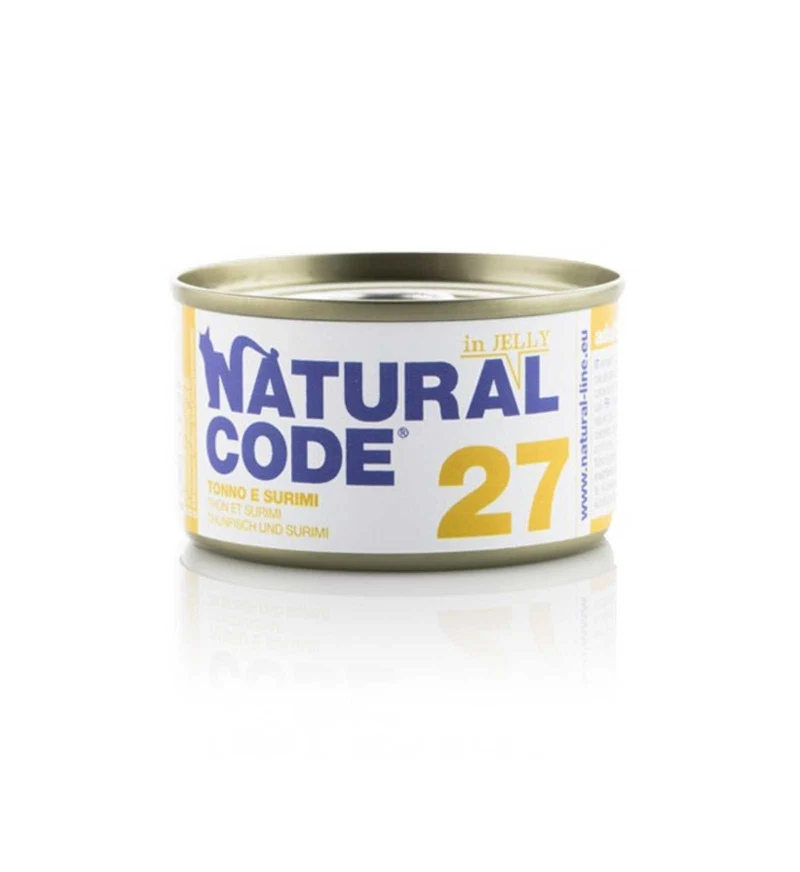 NATURAL CODE GATTO 27 TONNO E SURIMI IN GELATINA DA 85 GR IN LATTINA