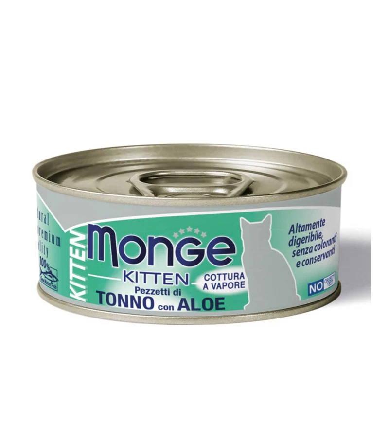 MONGE GATTO JELLY KITTEN AL TONNO E ALOE DA 80 GR IN LATTINA