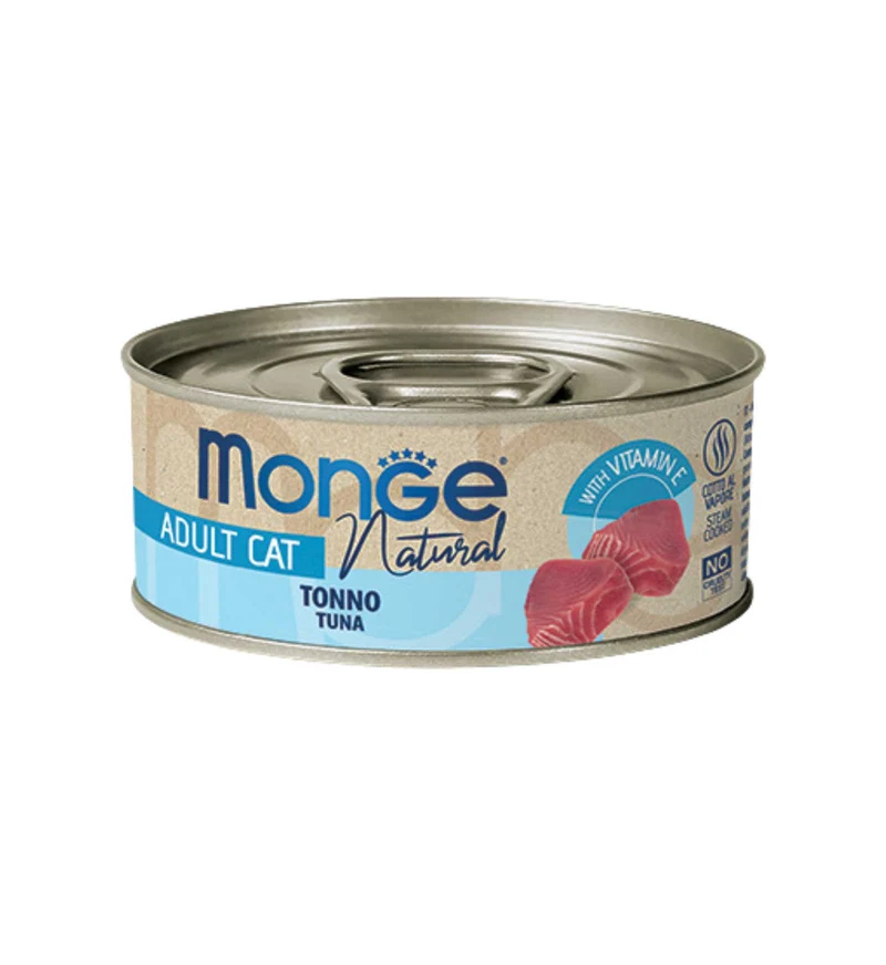 MONGE GATTO NATURAL AL TONNO DA 80 GR IN LATTINA