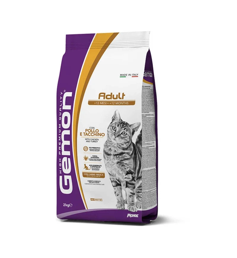 MONGE GATTO GEMON ADULT COMPLETE POLLO E TACCHINO