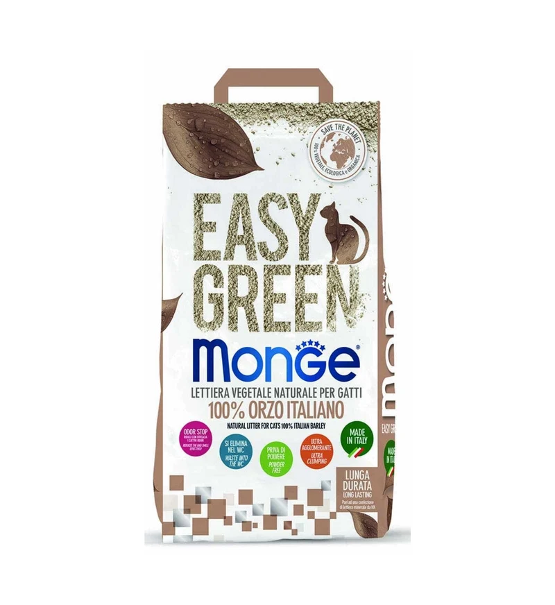 MONGE LETTIERA VEGETALE EASY GREEN ORZO 10 LITRI DA 3,8 KG
