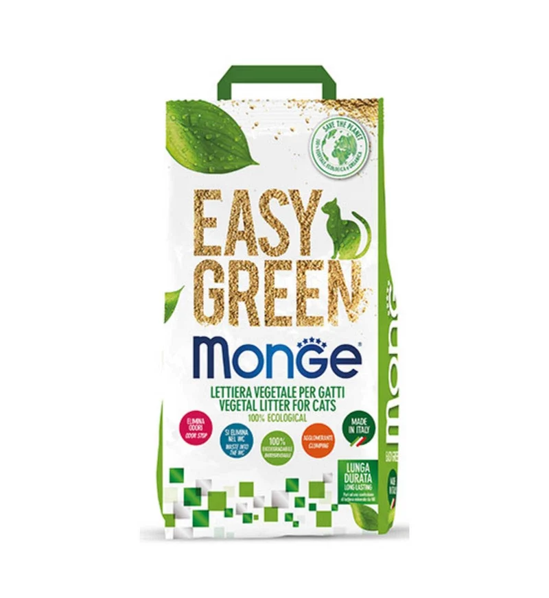 MONGE LETTIERA VEGETALE EASY GREEN 10 LITRI DA 3,8 KG