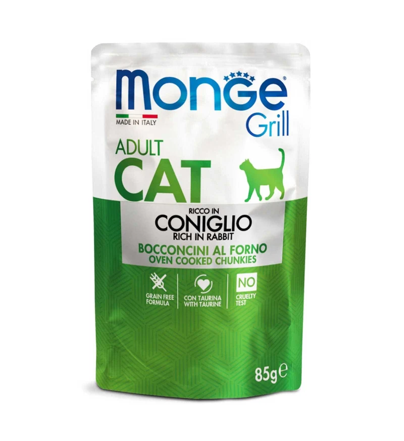 MONGE GATTO GRILL ADULT AL CONIGLIO DA 85 GR IN BUSTA