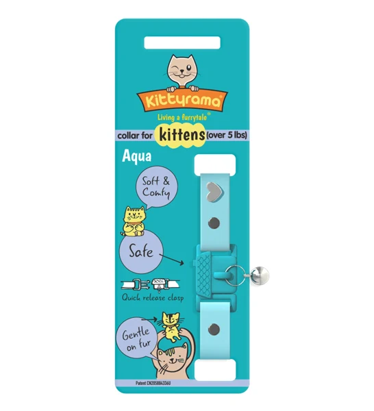 Kittyrama Aqua Kitten Collar 14.5cm - 18.5cm