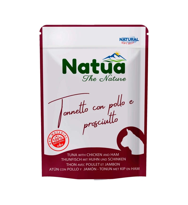 NATUA NATURAL GATTO TONNETTO POLLO E PROSCIUTTO DA 70 GR IN BUSTA