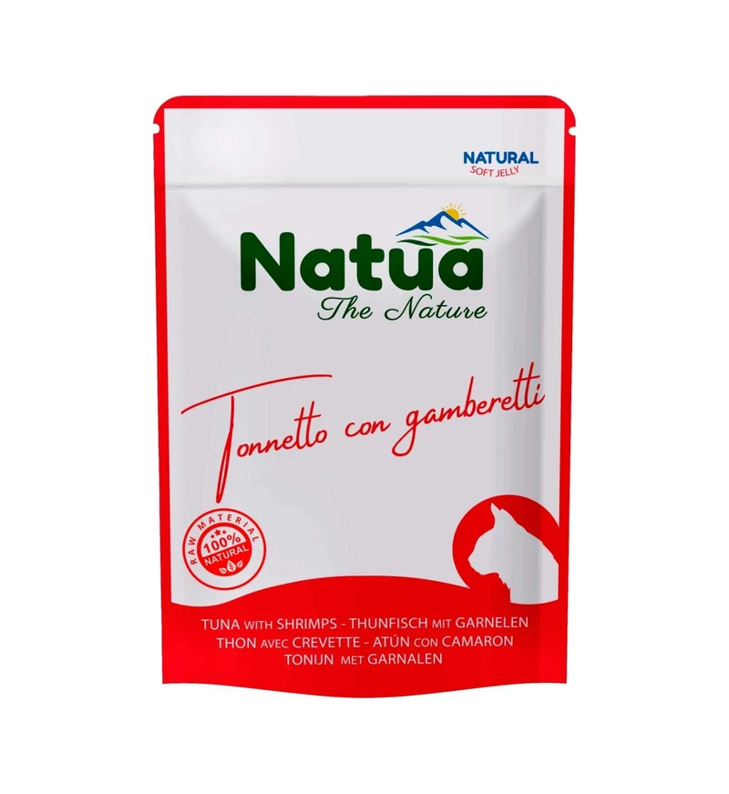 NATUA NATURAL GATTO TONNETTO E GAMBERETTI DA 70 GR IN BUSTA