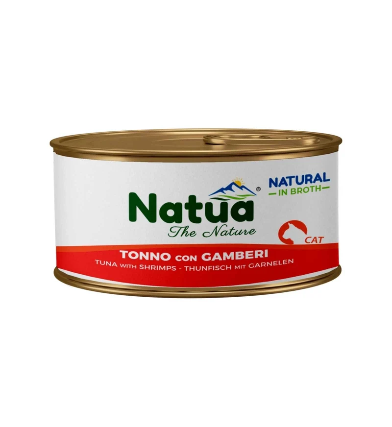 NATUA NATURAL GATTO BROTH TONNO CON GAMBERI IN LATTINA