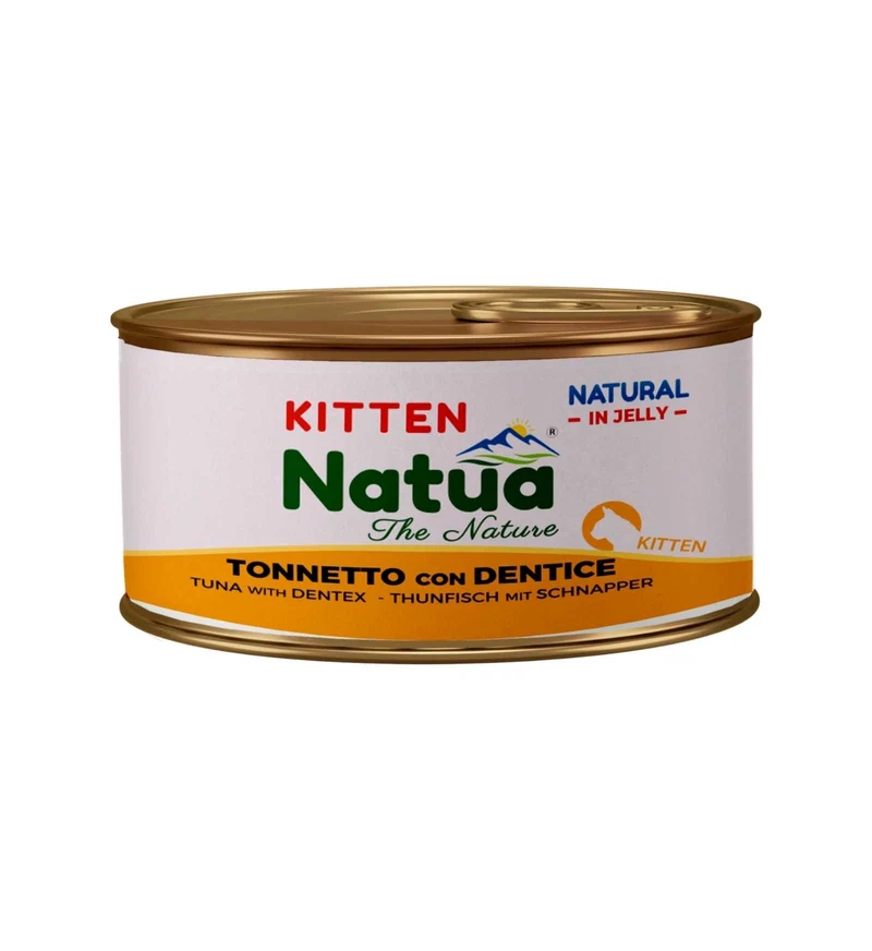 NATUA NATURAL GATTO KITTEN JELLY TONNO CON DENTICE DA 85 GR IN LATTINA