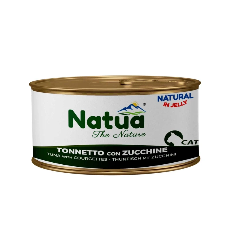 NATUA NATURAL GATTO JELLY TONNETTO CON ZUCCHINE DA 85 GR IN LATTINA