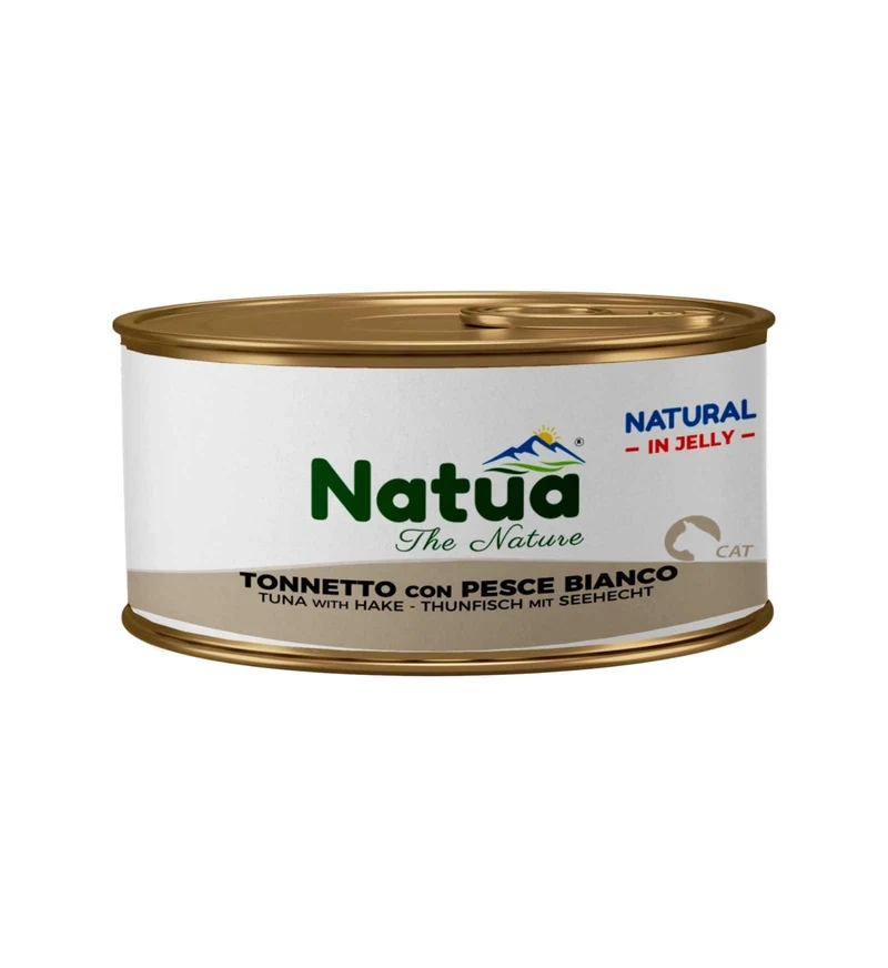 NATUA NATURAL GATTO JELLY TONNETTO CON PESCE BIANCO DA 85 GR IN LATTINA