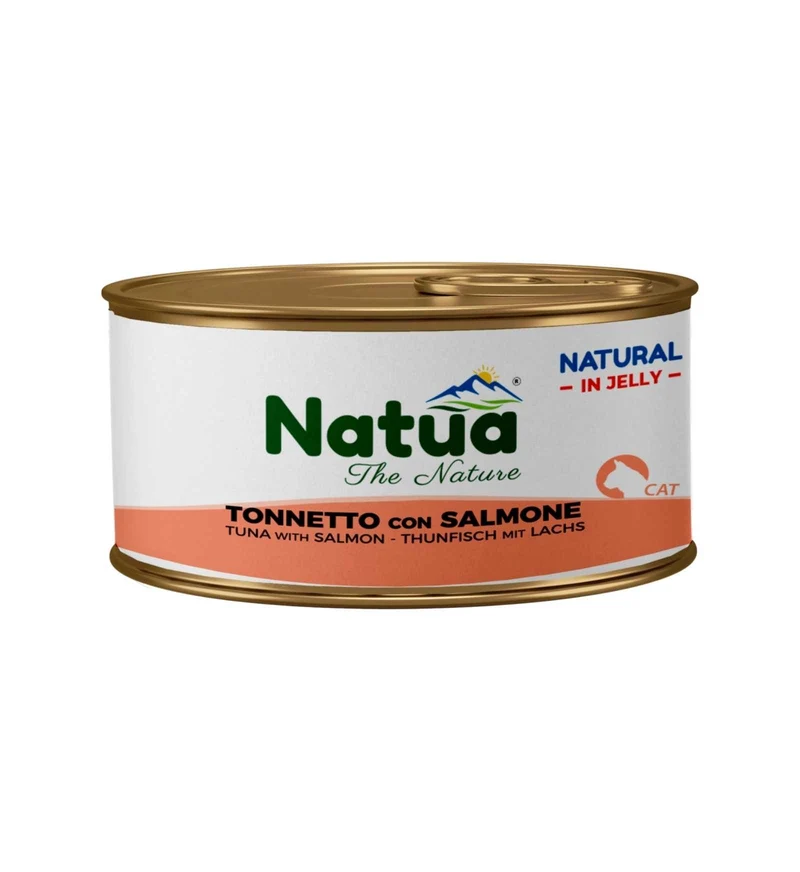 NATUA NATURAL GATTO JELLY TONNETTO CON SALMONE DA 85 GR IN LATTINA