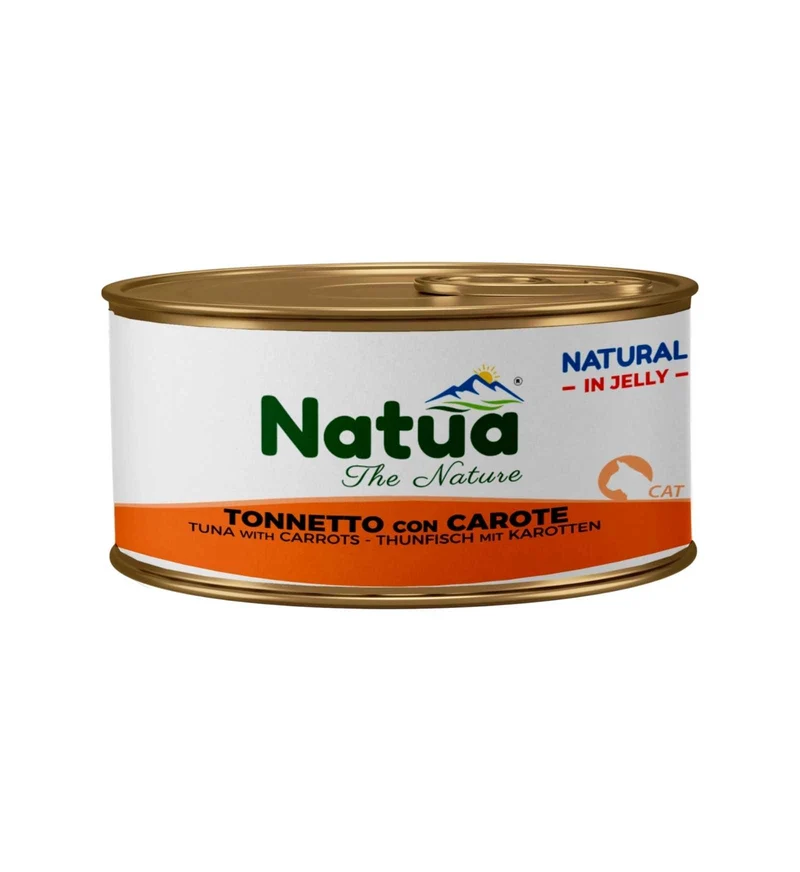 NATUA NATURAL GATTO JELLY TONNETTO CON CAROTE DA 85 GR IN LATTINA