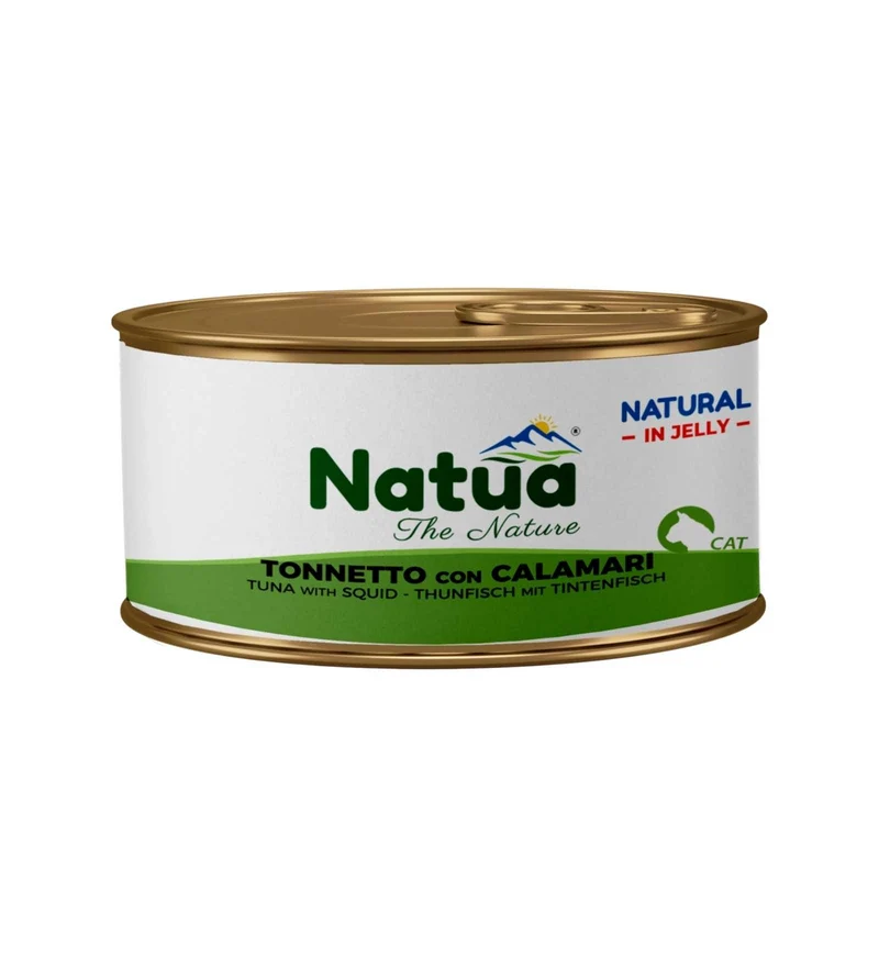 NATUA NATURAL GATTO JELLY TONNETTO CON CALAMARI DA 85 GR IN LATTINA