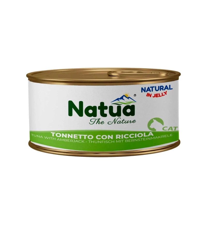 NATUA NATURAL GATTO JELLY TONNETTO CON RICCIOLA DA 85 GR IN LATTINA