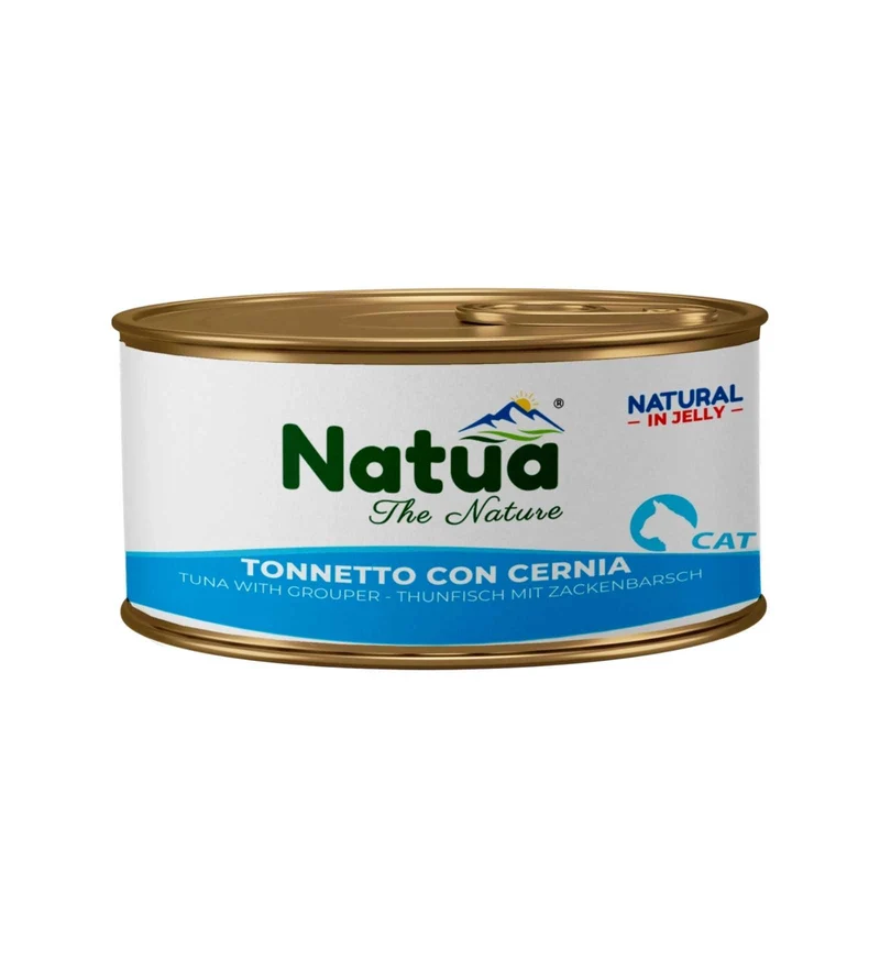NATUA NATURAL GATTO JELLY TONNETTO CON CERNIA DA 85 GR IN LATTINA