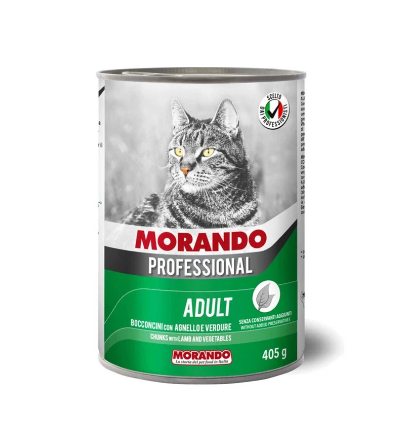 MORANDO MIGLIOR GATTO PROFESSIONAL BOCCONCINI CON AGNELLO E VERDURE DA 405 GR IN LATTINA