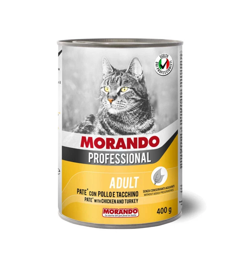 MORANDO MIGLIOR GATTO PROFESSIONAL PATE' POLLO E TACCHINO DA 400 GR IN LATTINA