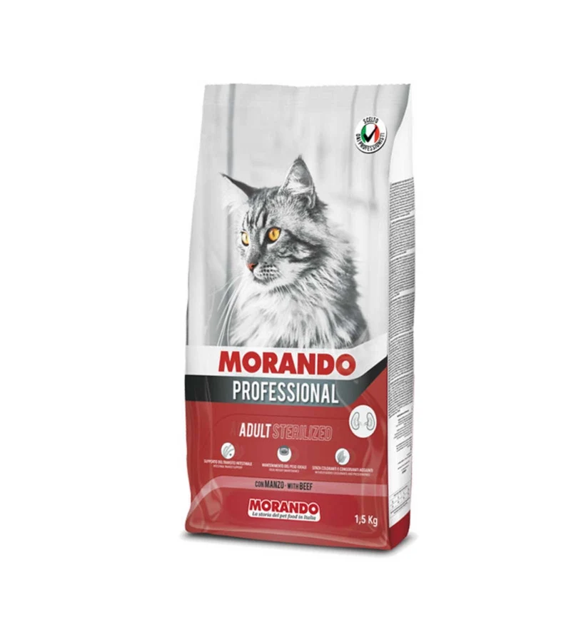 *MORANDO MIGLIOR GATTO PROFESSIONAL STERILISED MANZO DA 1,5 KG