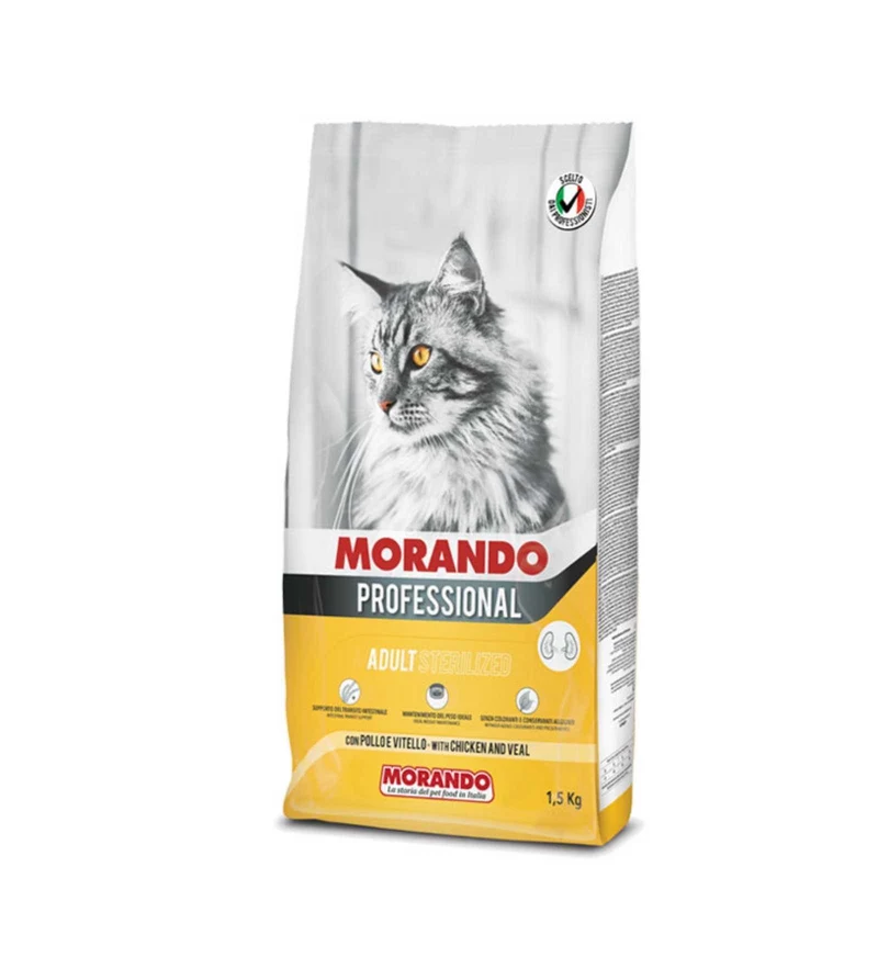 MORANDO MIGLIOR GATTO PROFESSIONAL STERILISED POLLO E VITELLO DA 1,5 KG