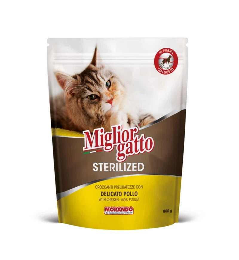 MORANDO MIGLIOR GATTO STERILISED POLLO DELICATO DA 800 GR
