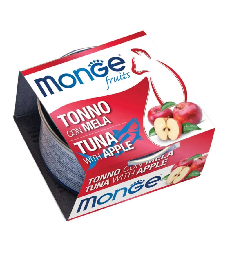 MONGE GATTO FRUIT AL TONNO E MELA DA 80 GR IN LATTINA