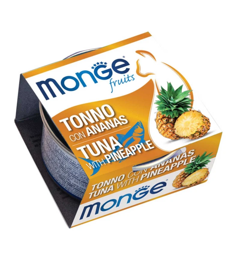 MONGE GATTO FRUIT AL TONNO E ANANAS DA 80 GR IN LATTINA