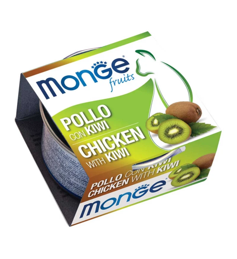 MONGE GATTO FRUIT AL POLLO E KIWI DA 80 GR IN LATTINA