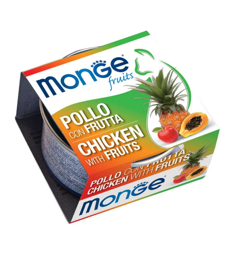 MONGE GATTO FRUIT AL POLLO E FRUTTA DA 80 GR IN LATTINA