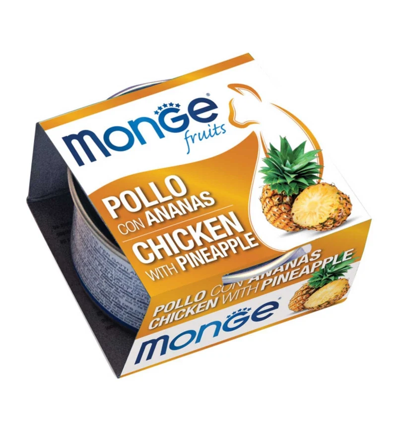 MONGE GATTO FRUIT AL POLLO E ANANAS DA 80 GR IN LATTINA