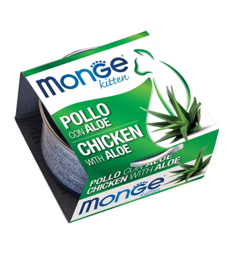 MONGE GATTO FRUIT KITTEN AL POLLO E ALOE DA 80 GR IN LATTINA