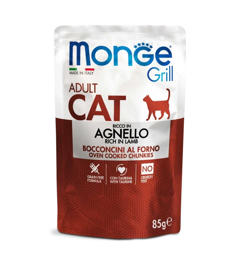 MONGE GATTO GRILL ADULT ALL'AGNELLO DA 85 GR IN BUSTA