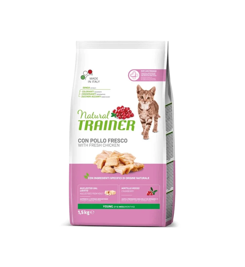 TRAINER GATTO NATURAL YOUNG AL POLLO DA 1,5 KG