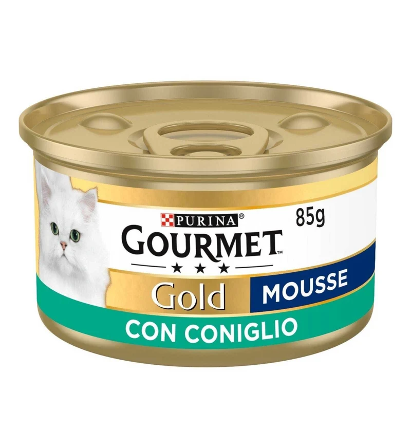 PURINA GOURMET GOLD GATTO AL CONIGLIO DA 85 GR IN LATTINA