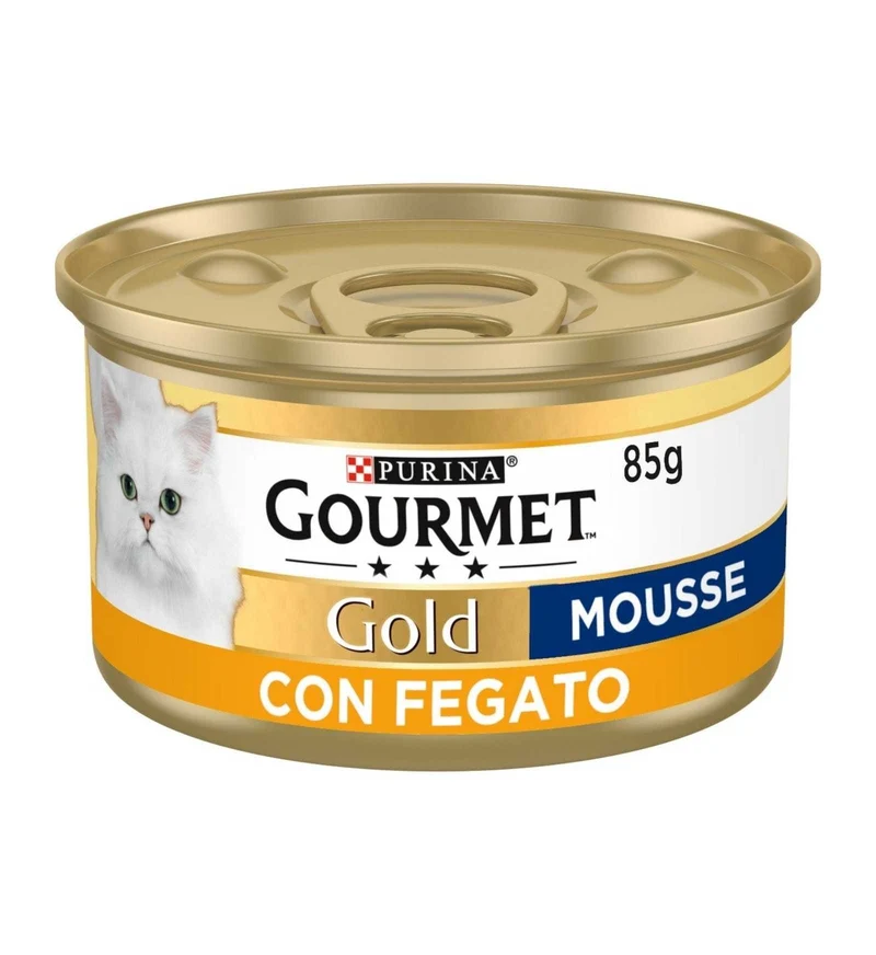 PURINA GOURMET GOLD GATTO MOUSSE AL FEGATO DA 85 GR IN LATTINA