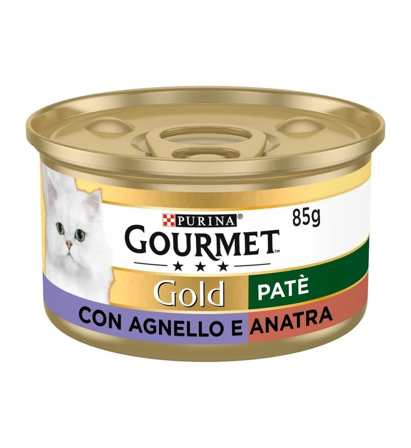 PURINA GOURMET GOLD GATTO PATE' ALL' ANATRA E AGNELLO DA 85 GR IN LATTINA