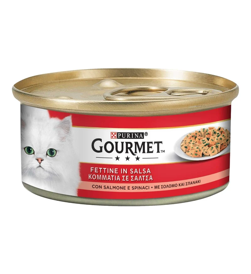 PURINA GOURMET GATTO AL SALMONE E SPINACI DA 195 GR IN LATTINA