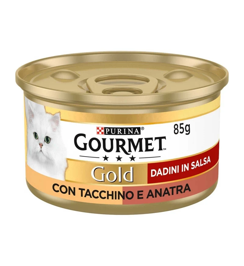 PURINA GOURMET GOLD GATTO DADINI AL TACCHINO E ANATRA DA 85 GR IN LATTINA