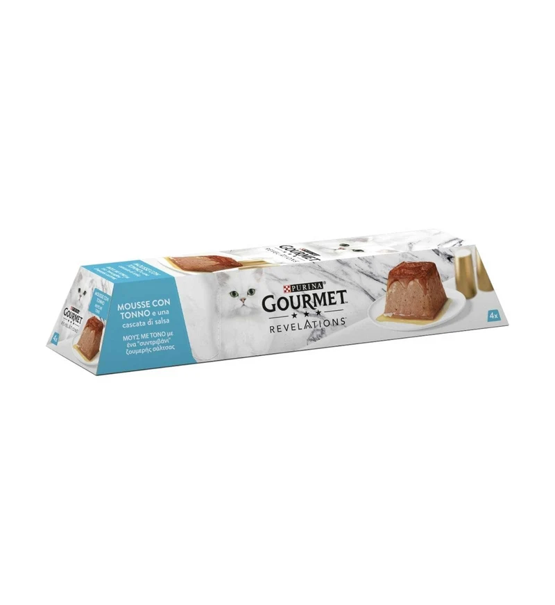PURINA GATTO GOURMET REVELATIONS MOUSSE AL PESCE OCEANICO 4 CONFEZIONI DA 57 GR