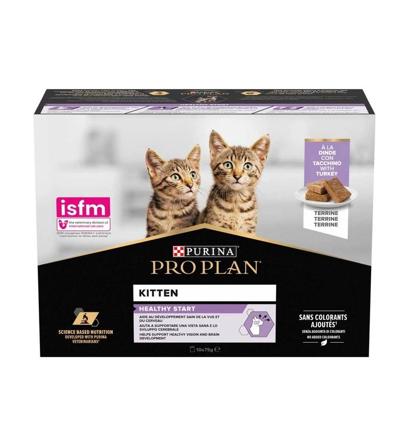 PURINA PRO PLAN GATTO KITTEN AL TACCHINO 10 BUSTE DA 75 GR