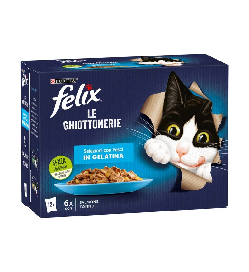 PURINA FELIX AGAIL GATTO GHIOTTONERIE SELEZIONI CON PESCI 12 BUSTE DA 85 GR