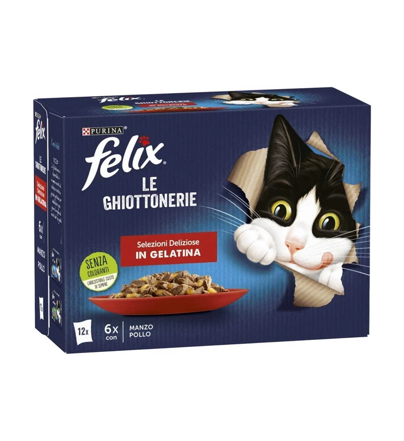 PURINA FELIX AGAIL GATTO GHIOTTONERIE SELEZIONI DELIZIOSE 12 BUSTE DA 85 GR